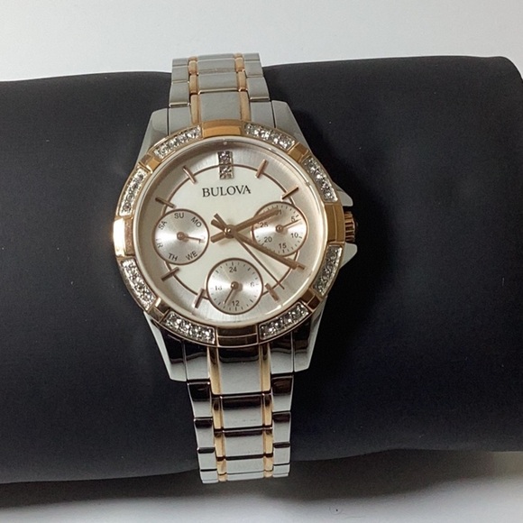 Bulova Women's Two-Tone Crystal Accent Watch - 98N110 - Picture 10 of 12